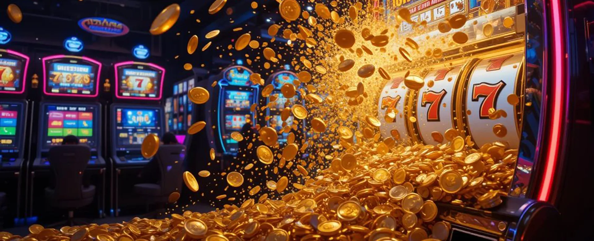 Player celebrating a win at phdream online casino with golden elements